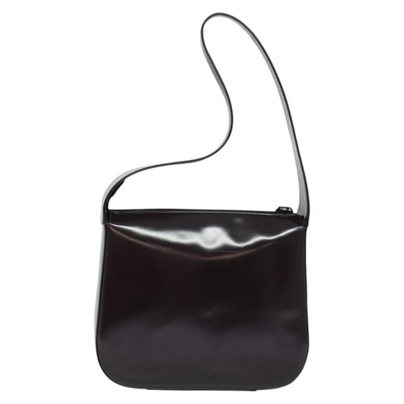 GUCCI Shoulder Bag Patent leather Navy Silver Auth - Picture 3 of 16